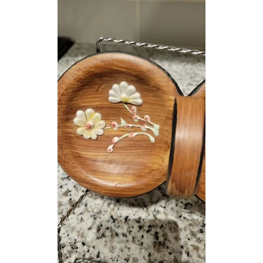 Italian ceramic double sided dish with handle Olive Pits Relish